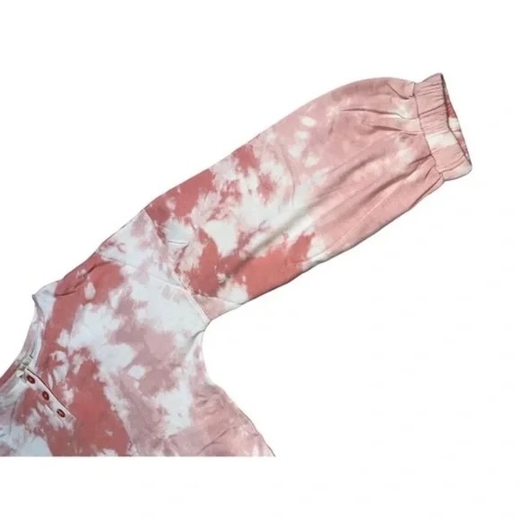 Como Blu | Tie Dye Lounge Short Set In Pinky Pink Size 2X - Picture 4 of 5